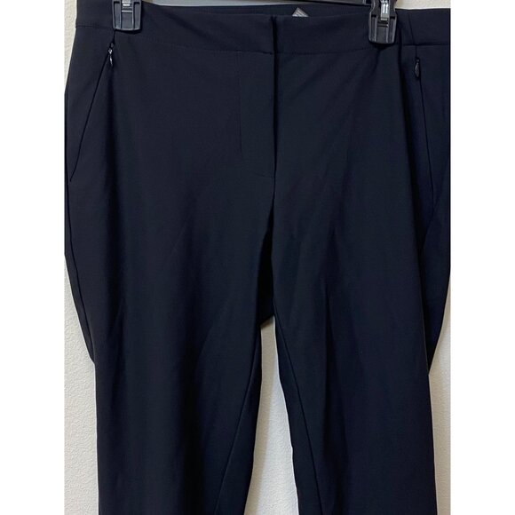 Calvin Klein Women's Black Solid Casual Mid Rise Slim Fit Ankle Dress Pants NWT - Picture 2 of 5